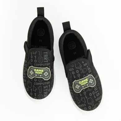 Cool Club, Tenisi pentru baieti, slip on, negru