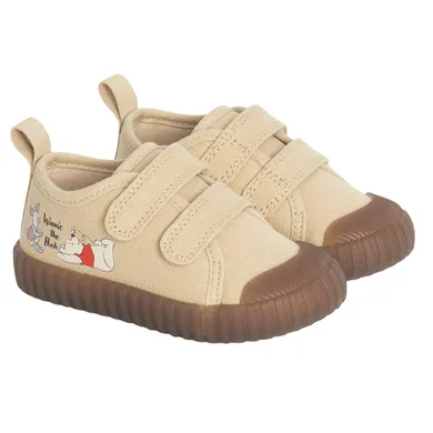 Cool Club, Tenisi pentru bebelusi, maro, talpa Barefoot, imprimeu Winnie the Pooh