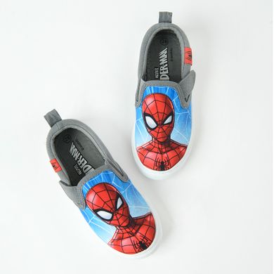 Cool Club, Tenisi tip slip on pentru baieti, gri, imprimeu Spider-Man