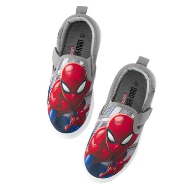 Cool Club, Tenisi tip slip on pentru baieti, gri, imprimeu Spider-Man