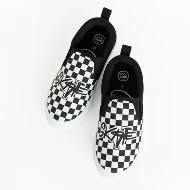 Cool Club, Tenisi tip slip on pentru baieti, negru