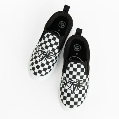 Cool Club, Tenisi tip slip on pentru baieti, negru