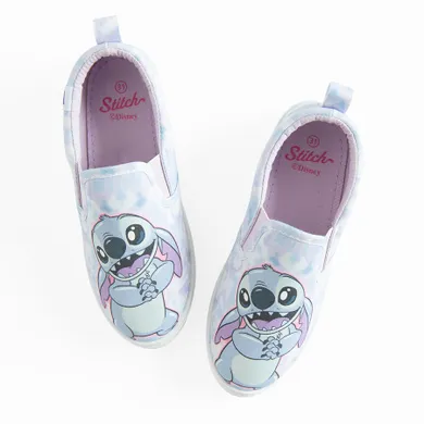 Cool Club, Tenisi tip slip on pentru fete, albastru, imprimeu Lilo si Stitch
