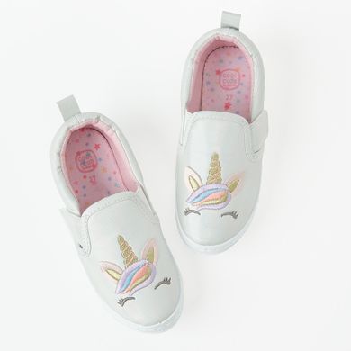 Cool Club, Tenisi tip slip on pentru fete, holografica, argintiu