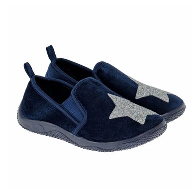 Cool Club, Tenisi tip slip on pentru fete, velur, albastru inchis, imprimeu stele