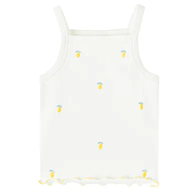 Cool Club, Top pentru fete, din tricot striat, alb