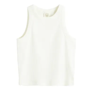 Cool Club, Top pentru fete, din tricot striat, alb
