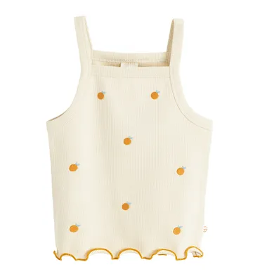 Cool Club, Top pentru fete, din tricot striat, bej