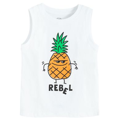 Cool Club, Tricou fara maneci pentru baieti, alb