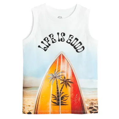 Cool Club, Tricou fara maneci pentru baieti, alb