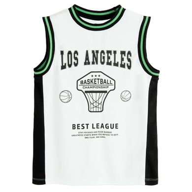 Cool Club, Tricou fara maneci pentru baieti, oversize, alb