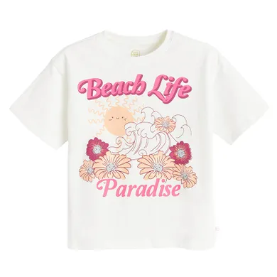 Cool Club, Tricou lejer pentru fete, alb