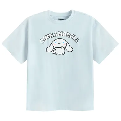 Cool Club, Tricou lejer pentru fete, albastru, imprimeu Hello Kitty and Friends