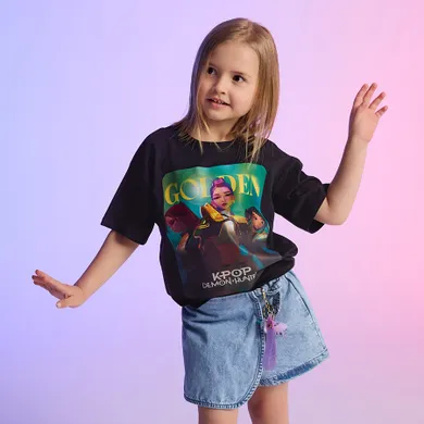 Cool Club, Tricou lejer pentru fete, negru, K-Pop Demon Hunters