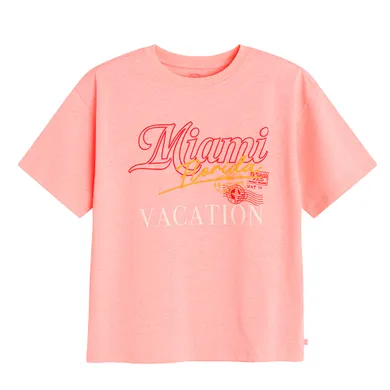 Cool Club, Tricou lejer pentru fete, roz fluo