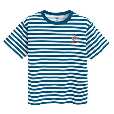 Cool Club, Tricou pentru baieti, alb-albastru
