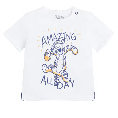 Cool Club, Tricou pentru baieti, alb, imprimeu Amazing all day, Winnie the Pooh