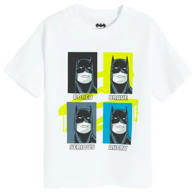 Cool Club, Tricou pentru baieti, alb, imprimeu Batman