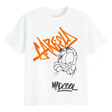 Cool Club, Tricou pentru baieti, alb, imprimeu Garfield