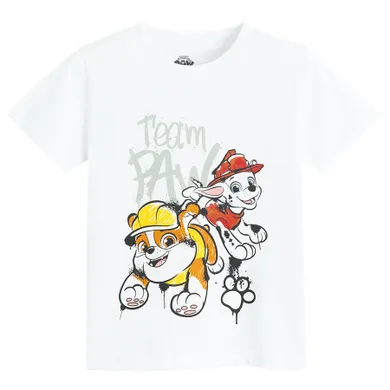 Cool Club, Tricou pentru baieti, alb, imprimeu Paw Patrol