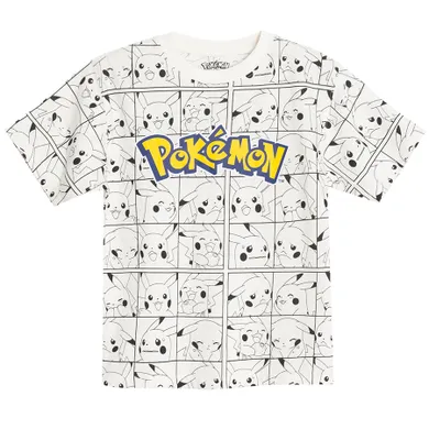 Cool Club, Tricou pentru baieti, alb, imprimeu Pokemon