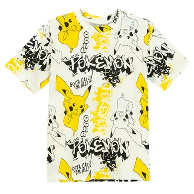 Cool Club, Tricou pentru baieti, alb, imprimeu Pokemon
