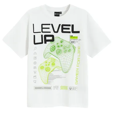 Cool Club, Tricou pentru baieti, alb, imprimeu Xbox