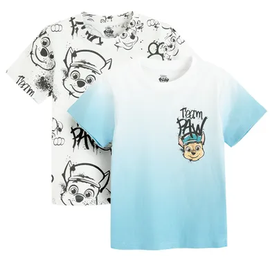 Cool Club, Tricou pentru baieti, alb, set, 2 buc., imprimeu Paw Patrol