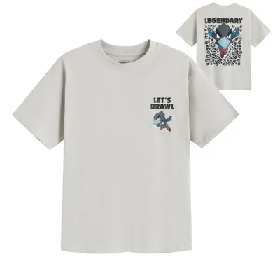 Cool Club, Tricou pentru baieti, bej, imprimeu Brawl Starss