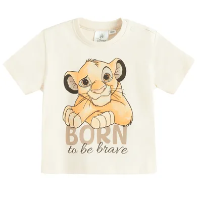 Cool Club, Tricou pentru baieti, bej, imprimeu Lion King