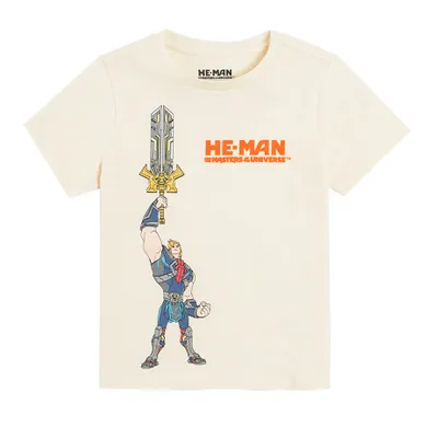 Cool Club, Tricou pentru baieti, ecru, imprimeu He-Man