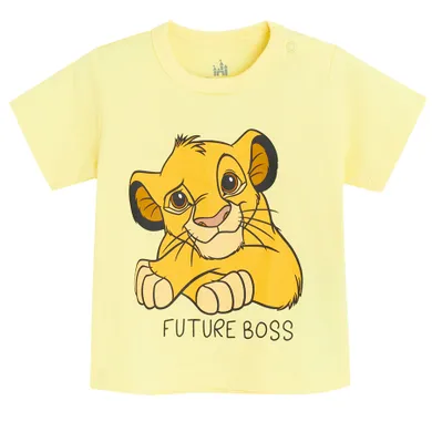 Cool Club, Tricou pentru baieti, galben, imprimeu Lion King