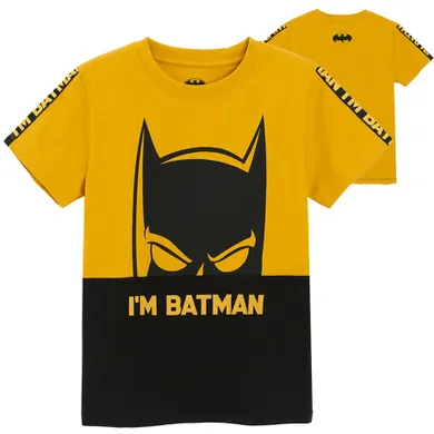 Cool Club, Tricou pentru baieti, mustar, imprimeu Batman