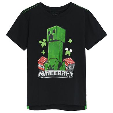 Cool Club, Tricou pentru baieti, negru, imprimeu Minecraft