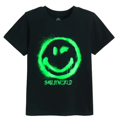 Cool Club, Tricou pentru baieti, negru, imprimeu SmileWorld