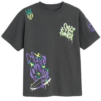Cool Club, Tricou pentru baieti, oversize, granit