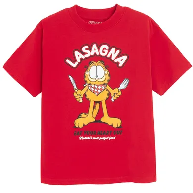 Cool Club, Tricou pentru baieti, rosu, imprimeu Garfield