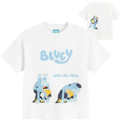 Cool Club, Tricou pentru copii, alb, imprimeu Bluey