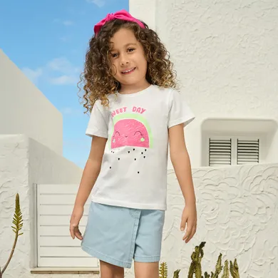 Cool Club, Tricou pentru fete, alb