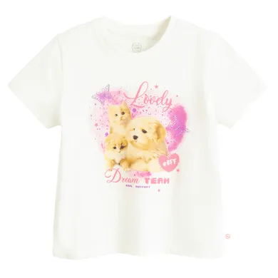 Cool Club, Tricou pentru fete, alb