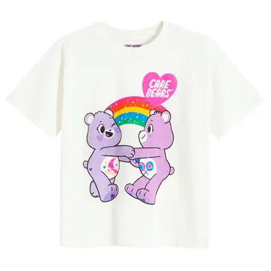 Cool Club, Tricou pentru fete, alb, imprimeu Care Bears