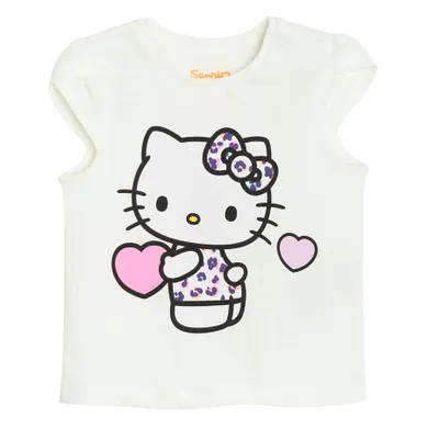 Cool Club, Tricou pentru fete, alb, imprimeu Hello Kitty