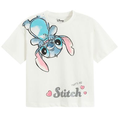 Cool Club, Tricou pentru fete, alb, imprimeu Lilo si Stitch