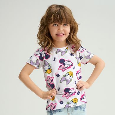 Cool Club, Tricou pentru fete, alb, imprimeu Minnie Mouse