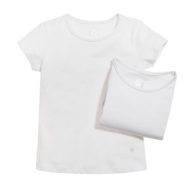 Cool Club, Tricou pentru fete, alb, set de 2 bucati