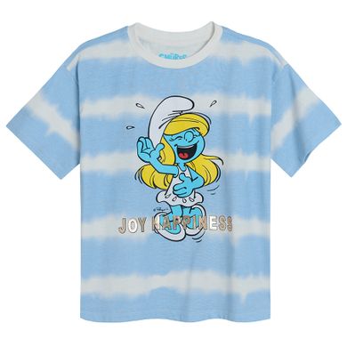 Cool Club, Tricou pentru fete, albastru, imprimeu Smurfs