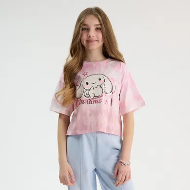 Cool Club, Tricou pentru fete, crop top, mix, imprimeu Hello Kitty and Friends