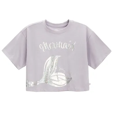 Cool Club, Tricou pentru fete, crop top, violet
