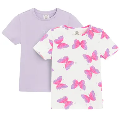 Cool Club, Tricou pentru fete, din tricot striat, mix, set, 2 buc.