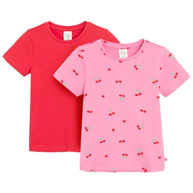 Cool Club, Tricou pentru fete, din tricot striat, mix, set, 2 buc.